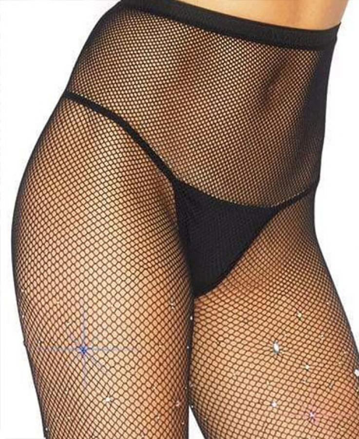 9030 Leg Avenue Crystalized fishnet tights