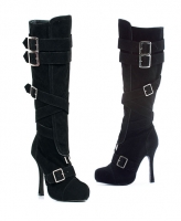 420-Vixen Ellie Shoes, 4 Inch Heels Covered Platform Knee High Boot