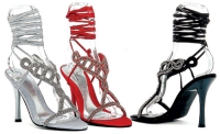 457-Sandee Ellie Shoes, 4.5 inch high heel With Rhinestones and jewel