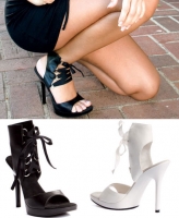 502-Tonic Ellie Shoes, 5 inch high heels Open Toe Ankle High platform
