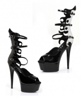 609-Flamer Ellie Shoes, 6 Inch Metallic Stiletto High Heels Sandal