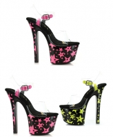 711-Starla Ellie Shoes, 7 Inch Stiletto High Heels Platform Sandal