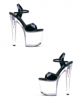 821-Juliet-C Ellie Shoes 8 inch Pointed Stiletto Heels Clear Sandal