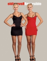 7823 Dreamgirl Costume, Reversible Starter Dress Stretch knit fully r