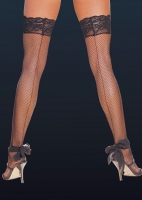 7028X Dreamgirl Stockings, Fishnet thigh high with back seam and stay