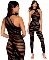 0470 Dreamgirl Asymmetrical opaque knitted bodystocking