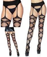 1954 Leg Avenue Industrial Net stockings garter belt