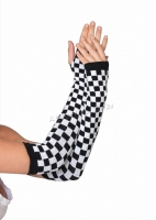 2018 Leg Avenue Gloves,  Checkerboard Arm Warmers.