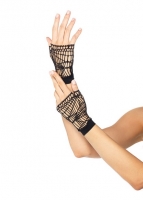 2108 Leg Avenue Gloves,  Distressed net fingerless gloves