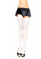 6269 Leg Avenue Stockings, ribbed thigh highs with lace ruffle and sa
